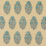 Mughal Flower Grasscloth Wallpaper